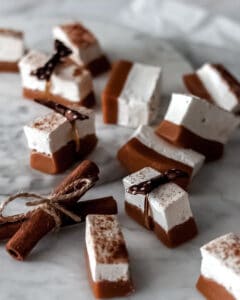 gingerbread caramel with cinnamon dusted marshmallow