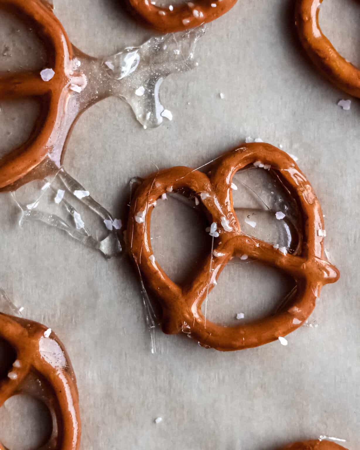 Salty sweet glazed pretzels One Sweet Mama