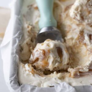 caramel swirl in ice cream