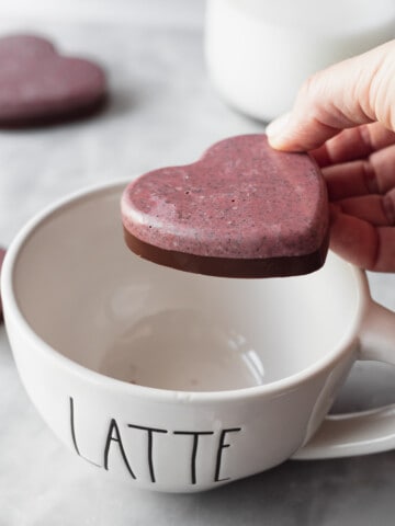 valentines day mocha latte