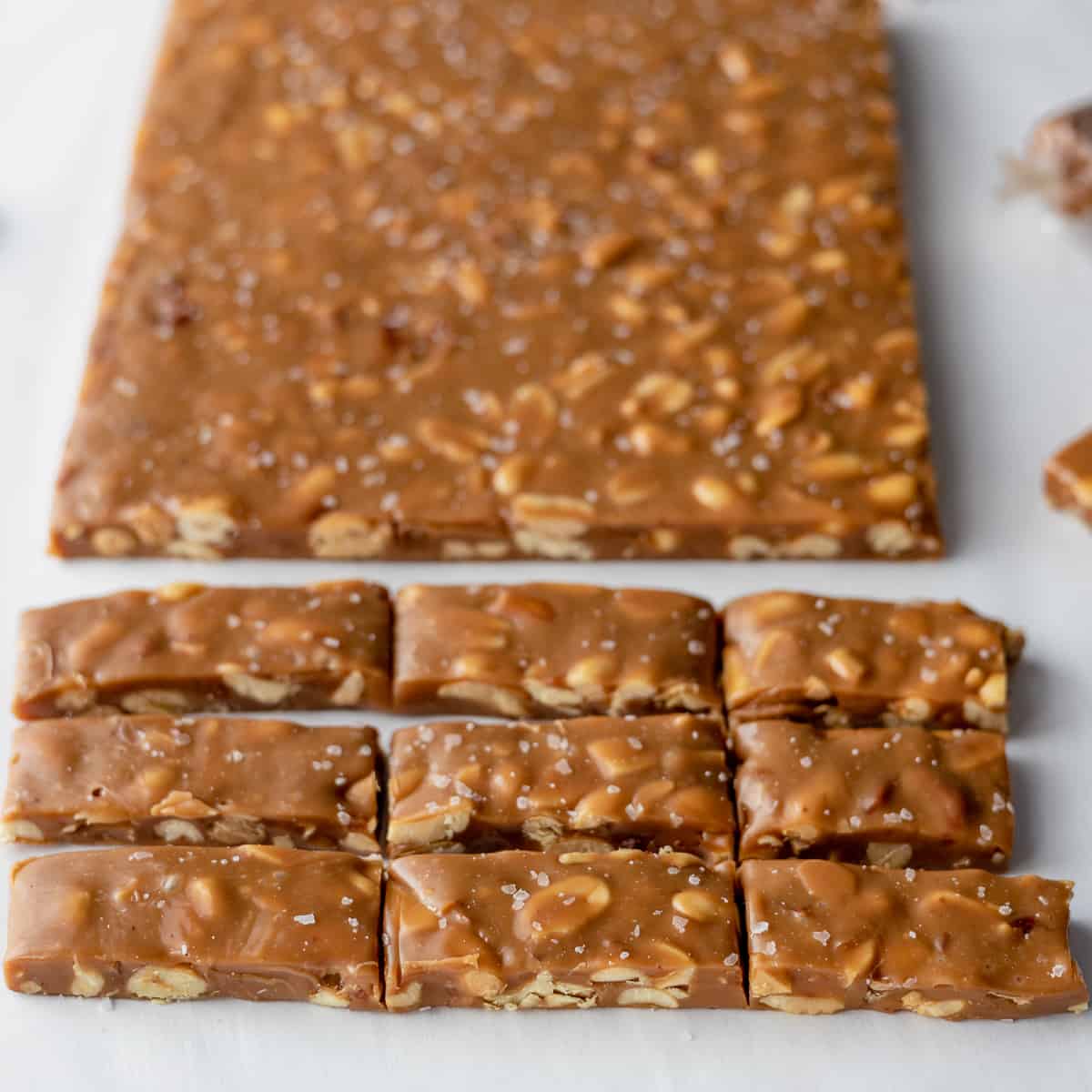 Peanut Butter Nougat Caramel Candy Bars - One Sweet Mama