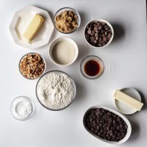 ingredients for copycat Godiva ganache filled cookies